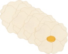 Maison Balzac Off-White & Yellow Wild Rose Napkin Set, 4 pcs