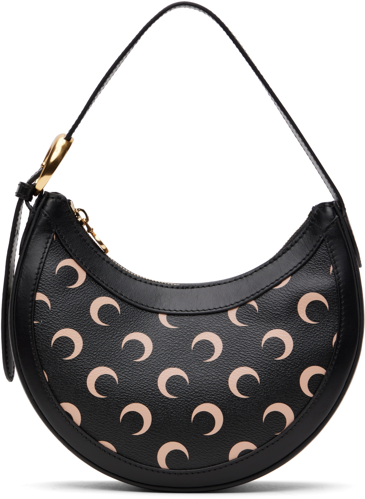 Marine Serre Black Moon Canvas Eclips Mini Bag