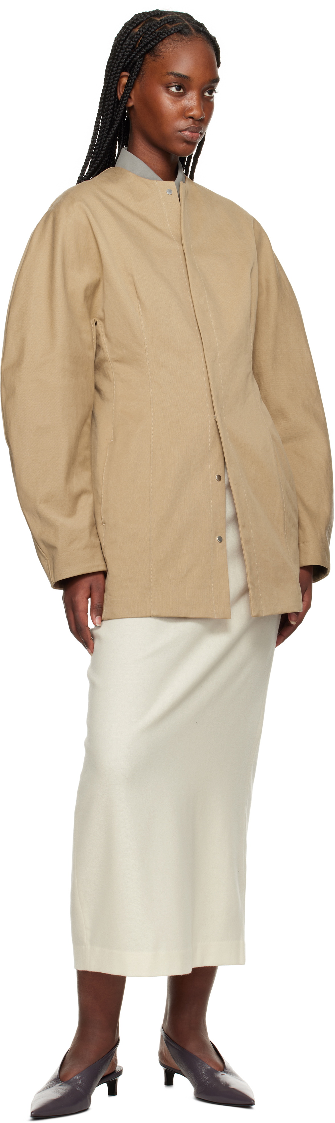 AURALEE Tan Washed Finx Chino Half Coat