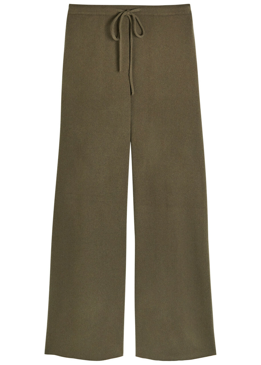 Extreme Cashmere N°462 Slouch Cashmere-blend Trousers - Dark Green - One Size