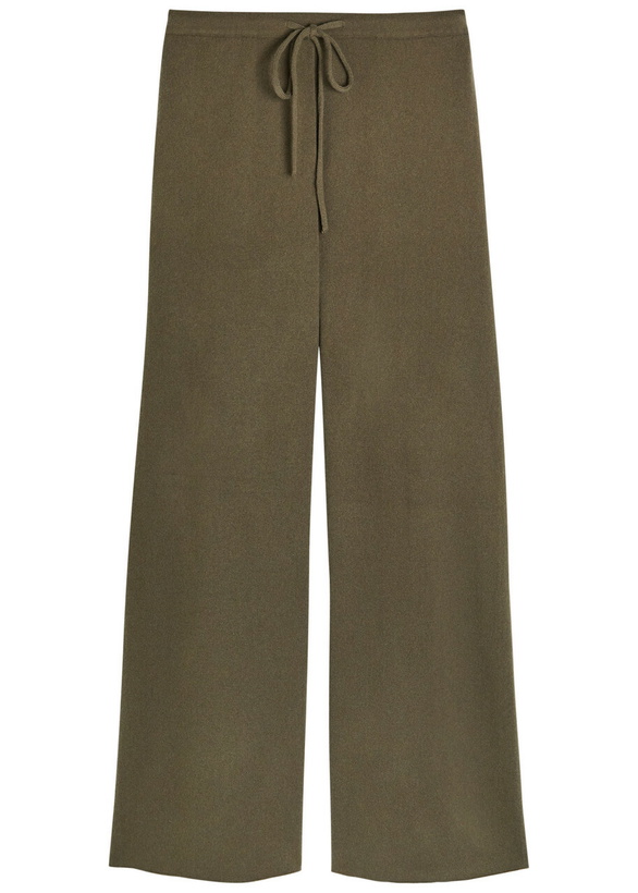 Photo: Extreme Cashmere N°462 Slouch Cashmere-blend Trousers - Dark Green - One Size