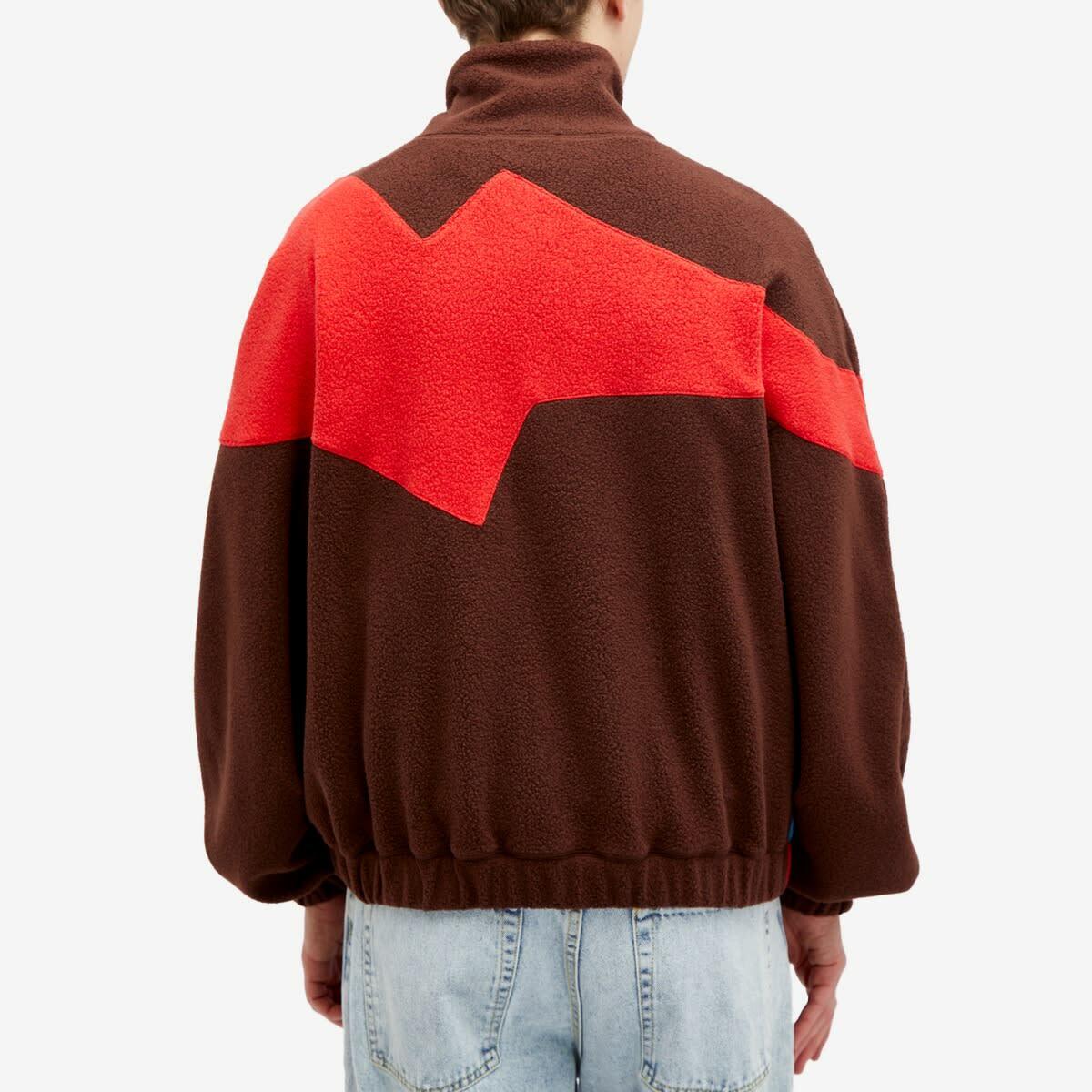 Members of the Rage Men's Fleece Pullover Jumper in Brown/Infrared/Turquoise