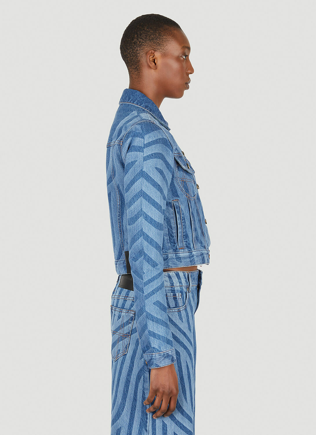 Ahluwalia Laser Motif Denim Jacket
