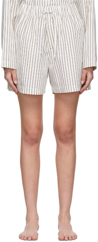 Photo: Tekla Brown & Off-White Stripe Pyjama Shorts