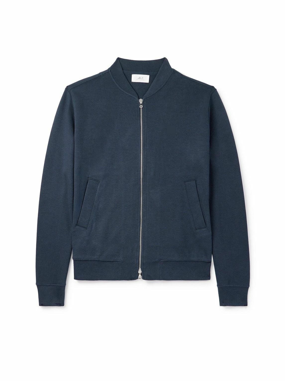 Mr P. - Cotton Zip-Up Sweatshirt - Blue