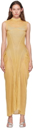 Isa Boulder Yellow Whisky Maxi Dress