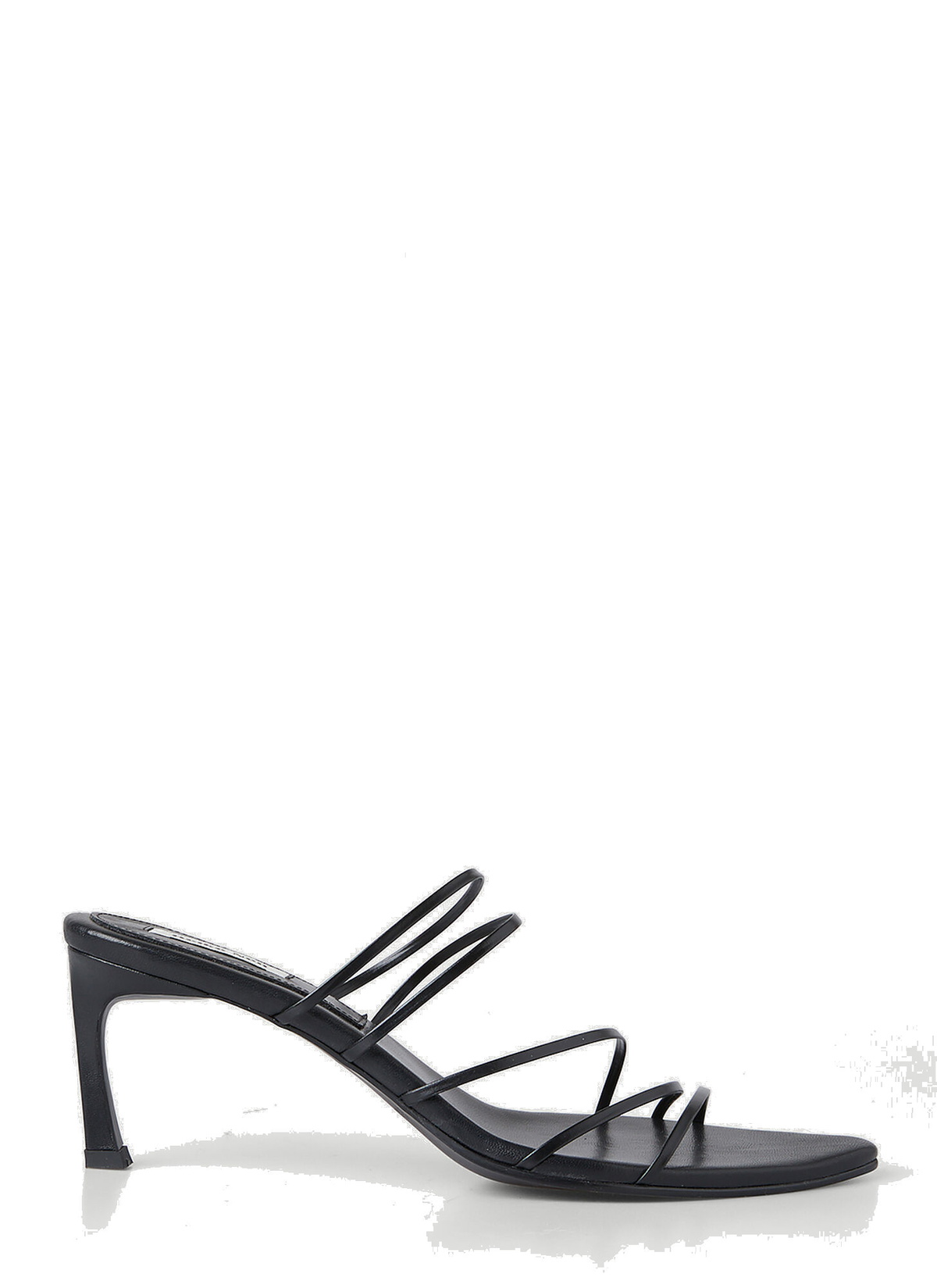 Five Strap Heeled Sandals in Black Reike Nen