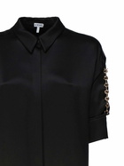Loewe Black Satin Shirt Dress