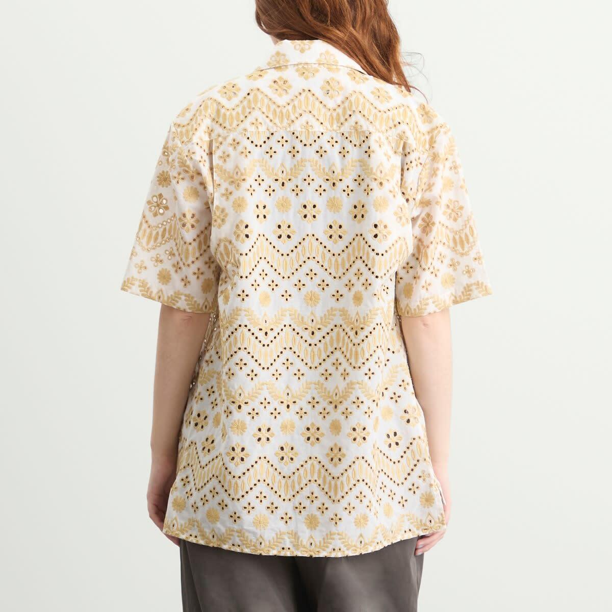 Ahluwalia Women's Kada Short Sleeve Shirt in Cream