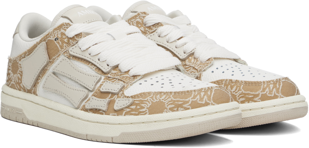 AMIRI White & Beige MA Quad Skel Low Top Sneakers Amiri