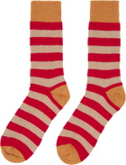 Guest in Residence Red & Orange 'The Soft' Socks