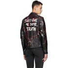 Schott Black and Red Leather Truth Jacket