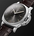 Panerai - Luminar Due Automatic 45mm Stainless Steel and Alligator Watch - Gray