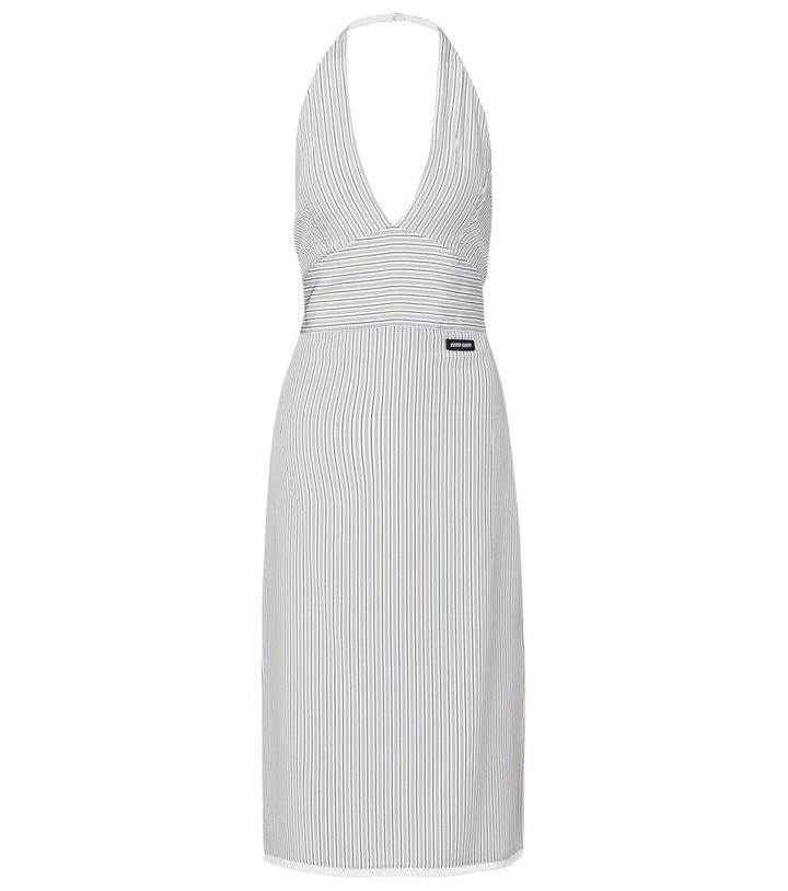 Photo: Miu Miu Striped silk crêpe de chine midi dress
