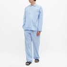 Tekla Fabrics Men's Sleep Shirt in Shirt Blue