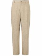 Dolce&Gabbana - Straight-Leg Linen Suit Trousers - Neutrals