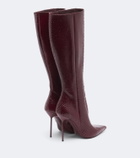 Paris Texas Lidia snake-effect leather knee-high boots