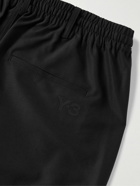 Y-3 - Tapered Striped Wool-Blend Track Pants - Black