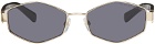 Marc Jacobs Gold Hexagonal Sunglasses