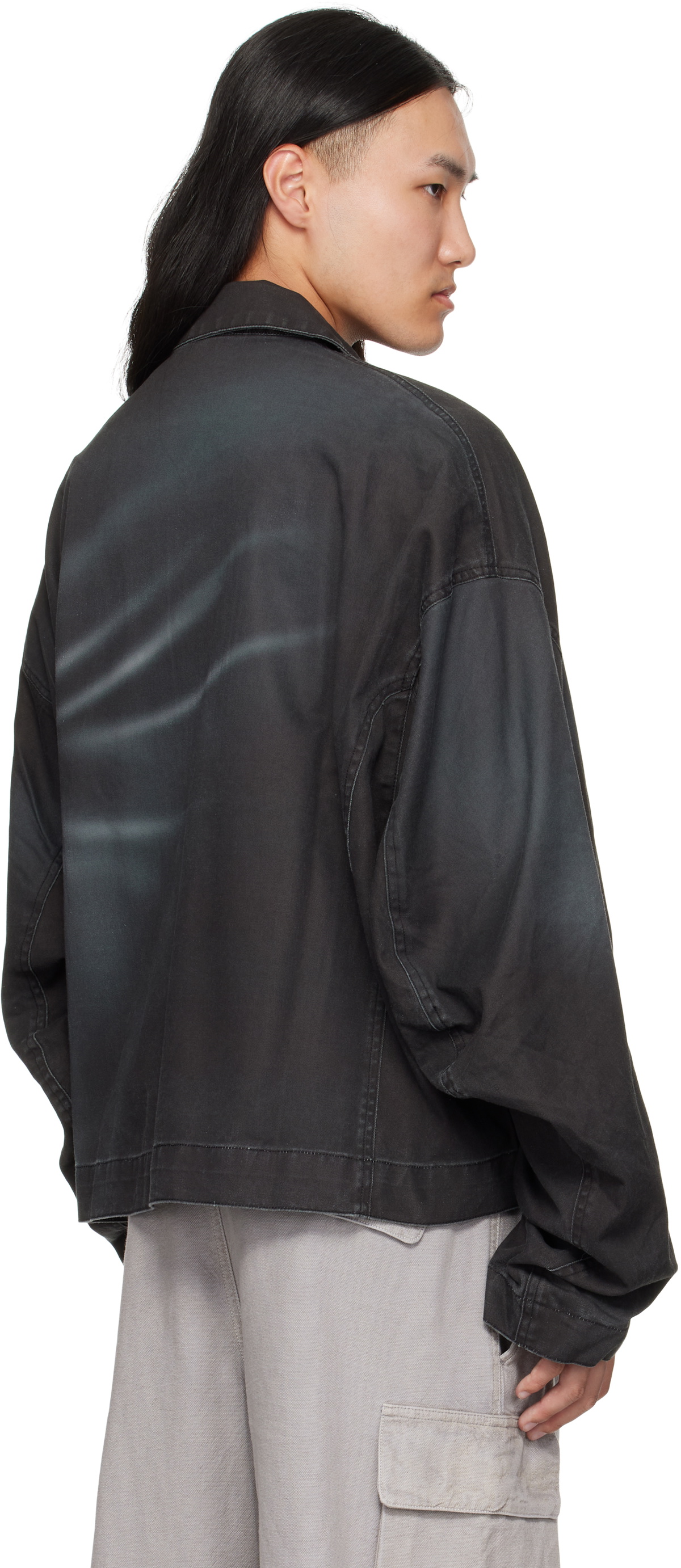 Gerrit Jacob Black Printed Denim Jacket