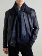 Johnstons of Elgin - Reversible Fringed Checked and Herringbone Cashmere Scarf