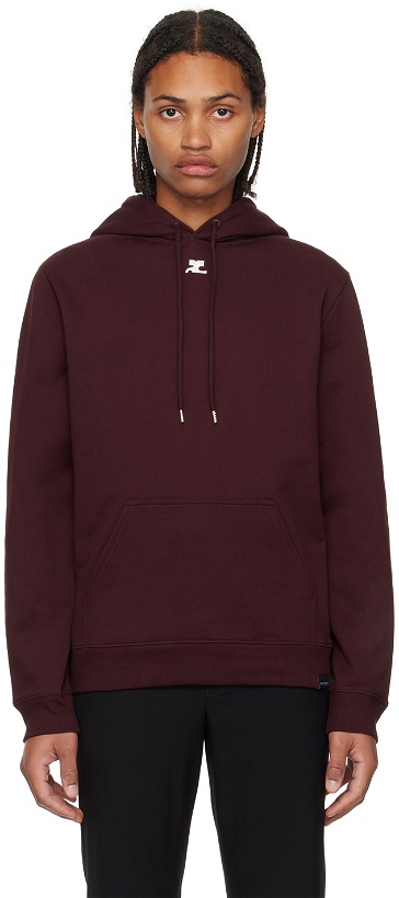 Photo: Courrèges Burgundy Embroidered Hoodie