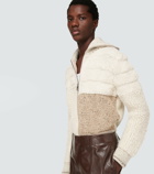 Bottega Veneta - Patchwork wool zip-up sweater