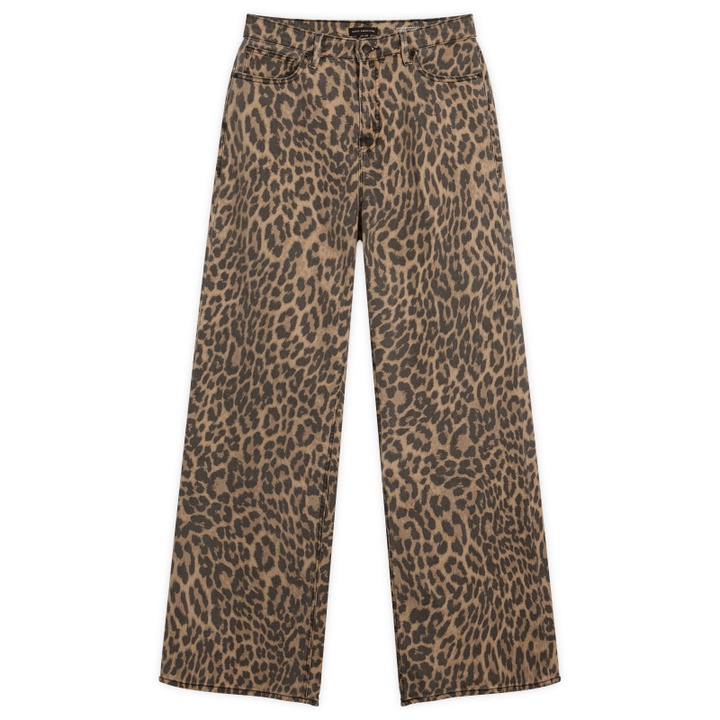 Photo: Good American Women's Good Standard Ease Leopard Jeans in Lucky Leopard