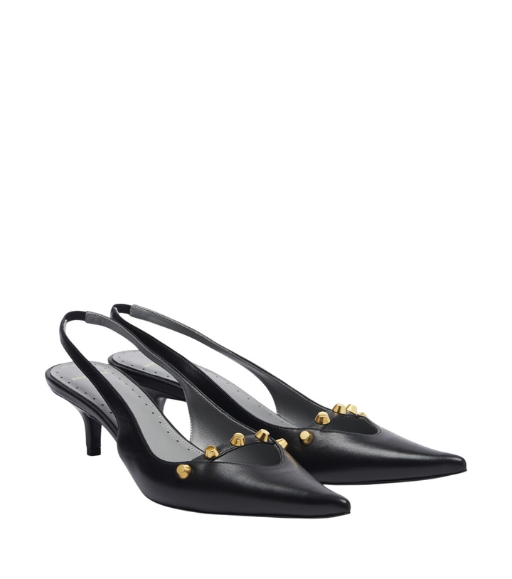 Photo: Balenciaga Studded leather slingback pumps