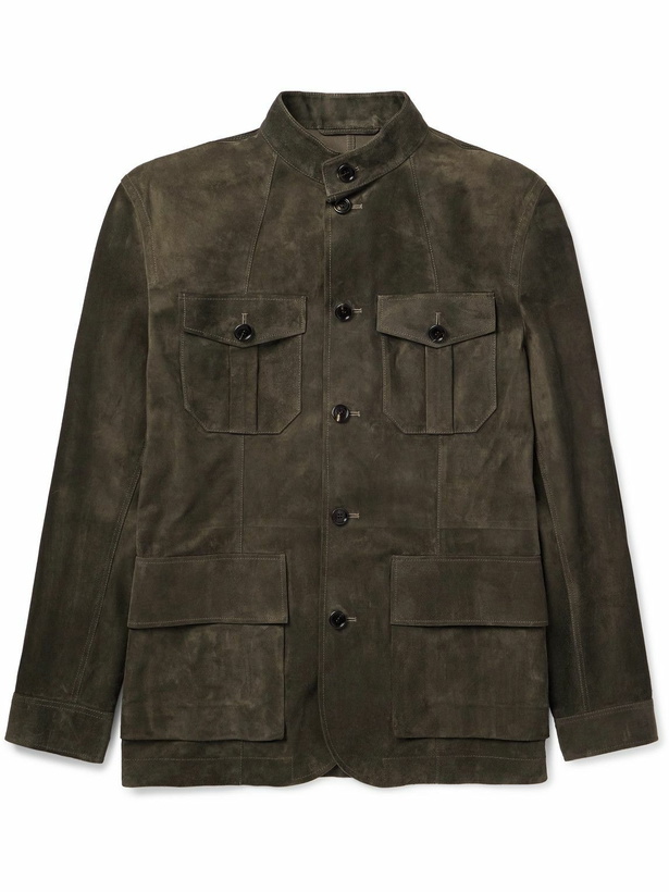 Photo: Dunhill - Suede Shirt Jacket - Green