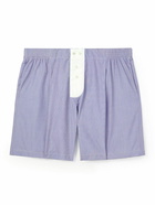 Sebline - Pinstriped Cotton Boxer Shorts - Blue