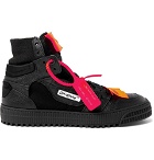 Off-White - Low 3.0 Leather and Canvas High-Top Sneakers - Men - Black