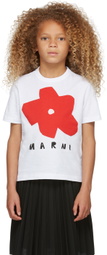 Marni Kids White & Red Graphic T-Shirt