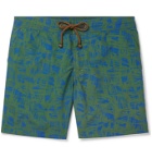 Thorsun - Charvet Mid-Length Printed Swim Shorts - Green