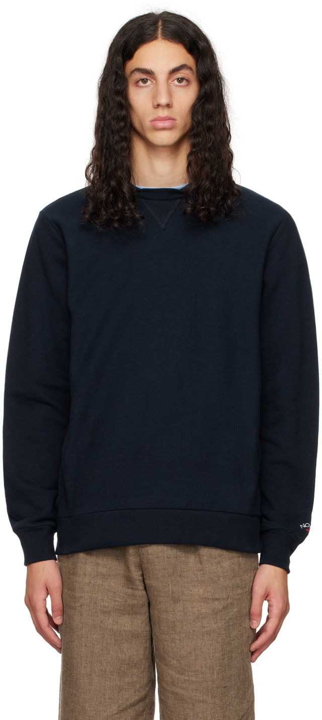 Noah Black Seed Stitch Collar Sweatshirt Noah NYC