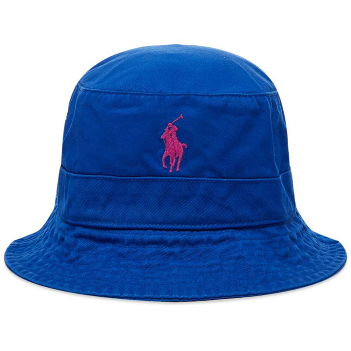 Photo: Polo Ralph Lauren Men's Loft Bucket Hat in Pacific Royal