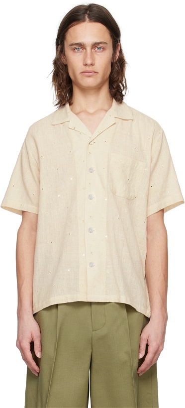 Photo: Kartik Research Off-White Sequinned Shirt