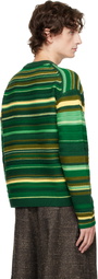 JW Anderson Green Multi Stripe Sweater