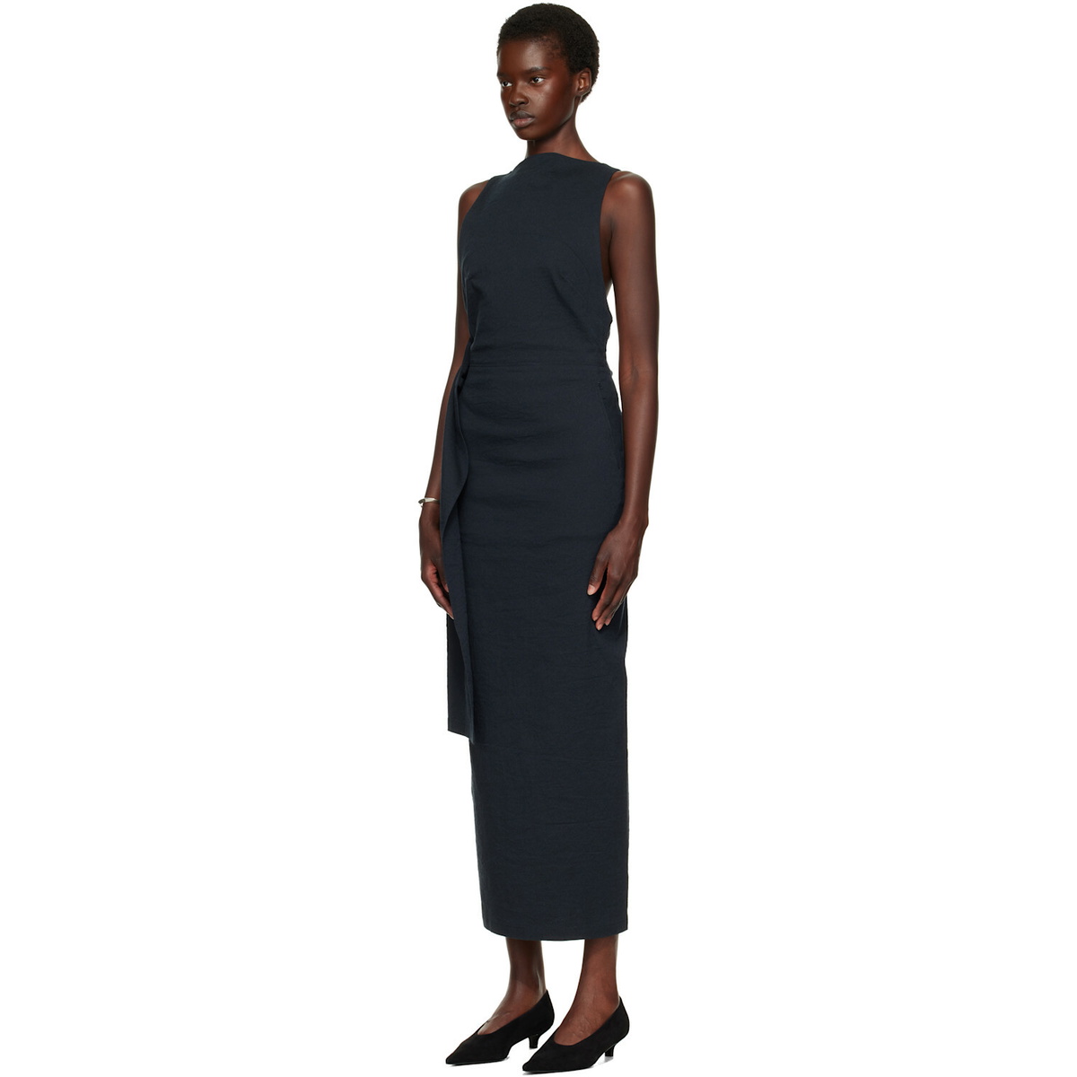 ISSEY MIYAKE Navy Allow Maxi Dress