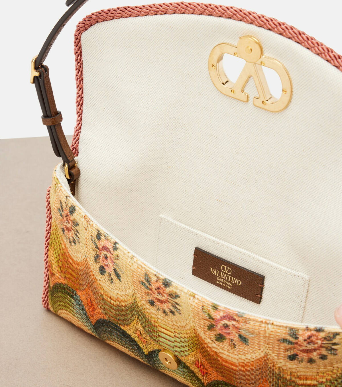 Valentino Garavani DeVain Small floral jacquard shoulder bag