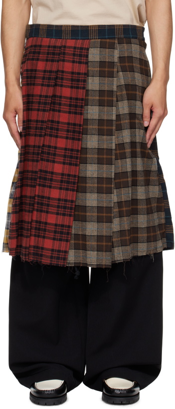 Photo: Song for the Mute Multicolor Tartan Flannel Pleated Shorts