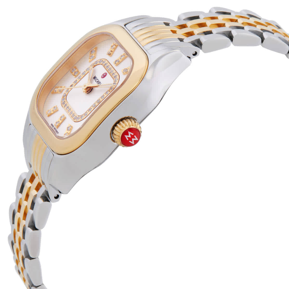 Michele Meggie Two-Tone 18K Gold-Plated Diamond Dial Watch Gift Set