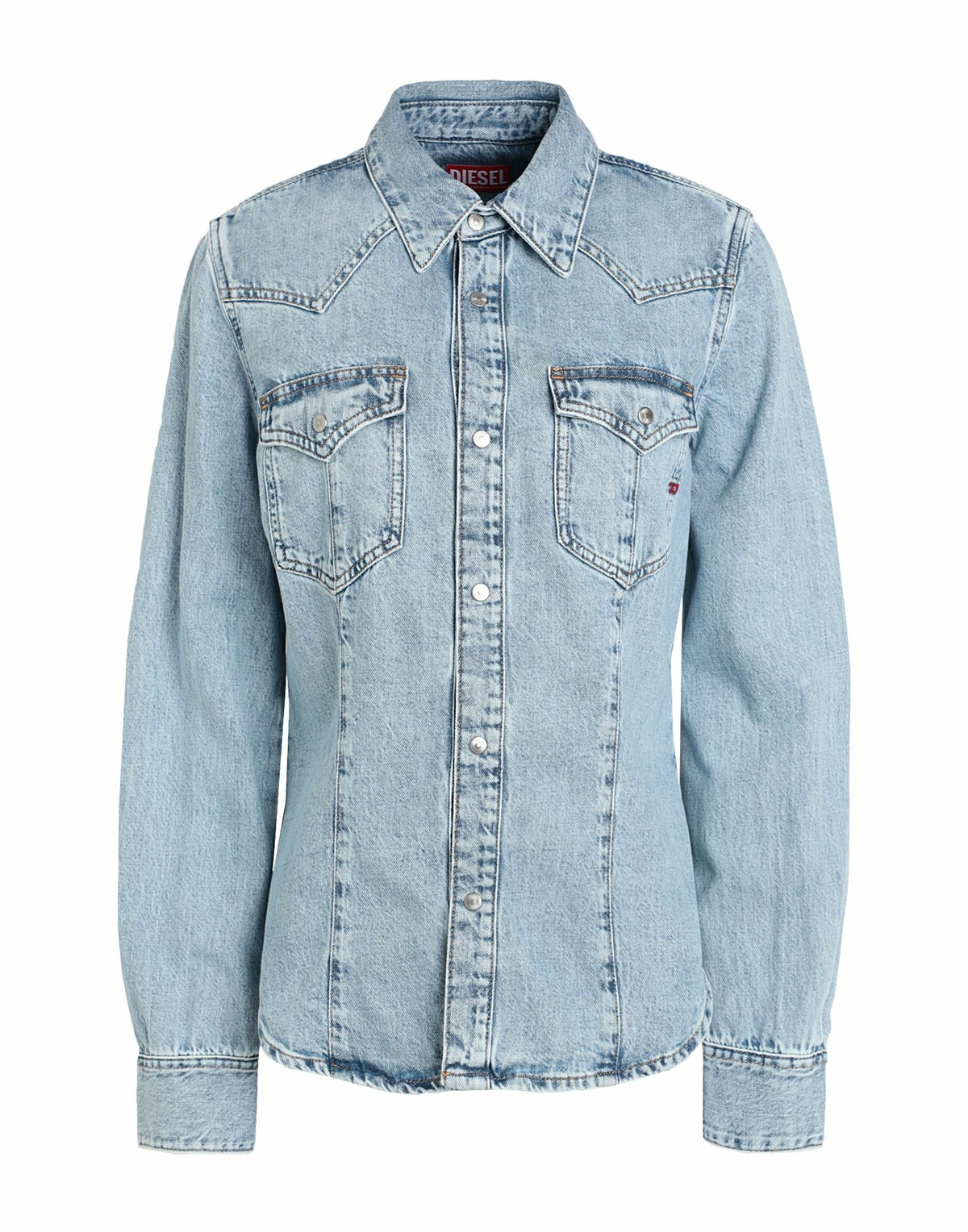 Diesel De-waves Womens Denim shirt in Blue