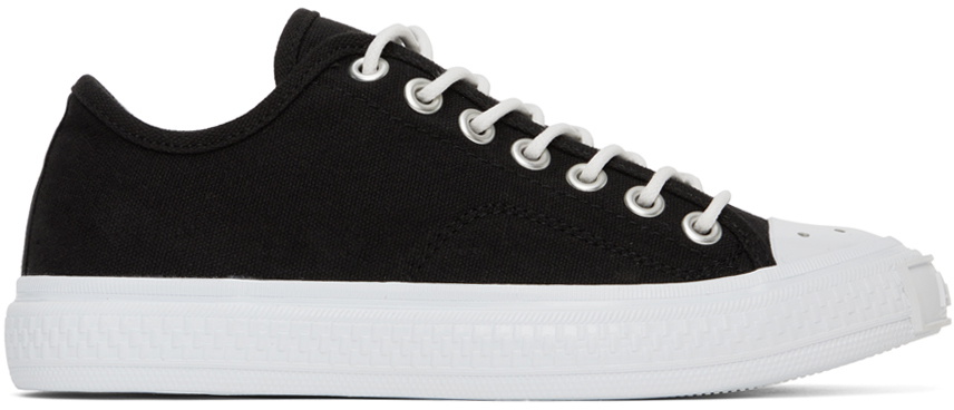 Acne Studios Black Canvas Low Sneakers Acne Studios
