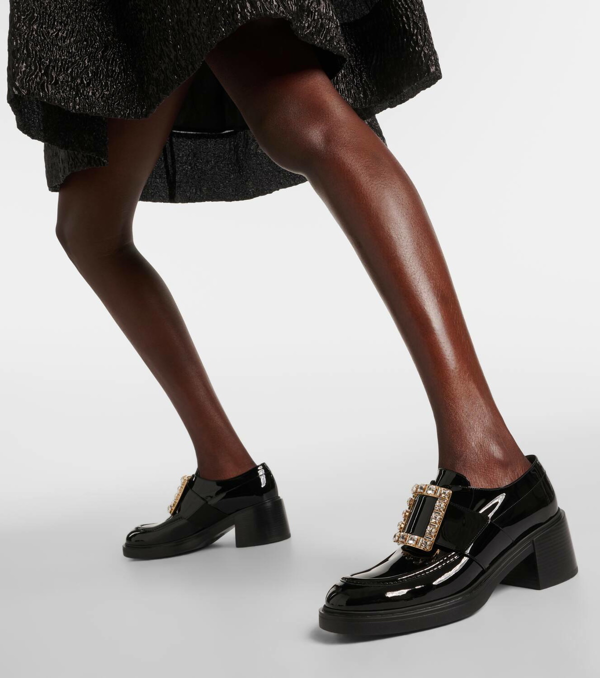 Roger Vivier Viv Rangers レザー ローファー パンプス 60mm Roger Vivier Viv' Rangers 60 patent leather loafer pumps