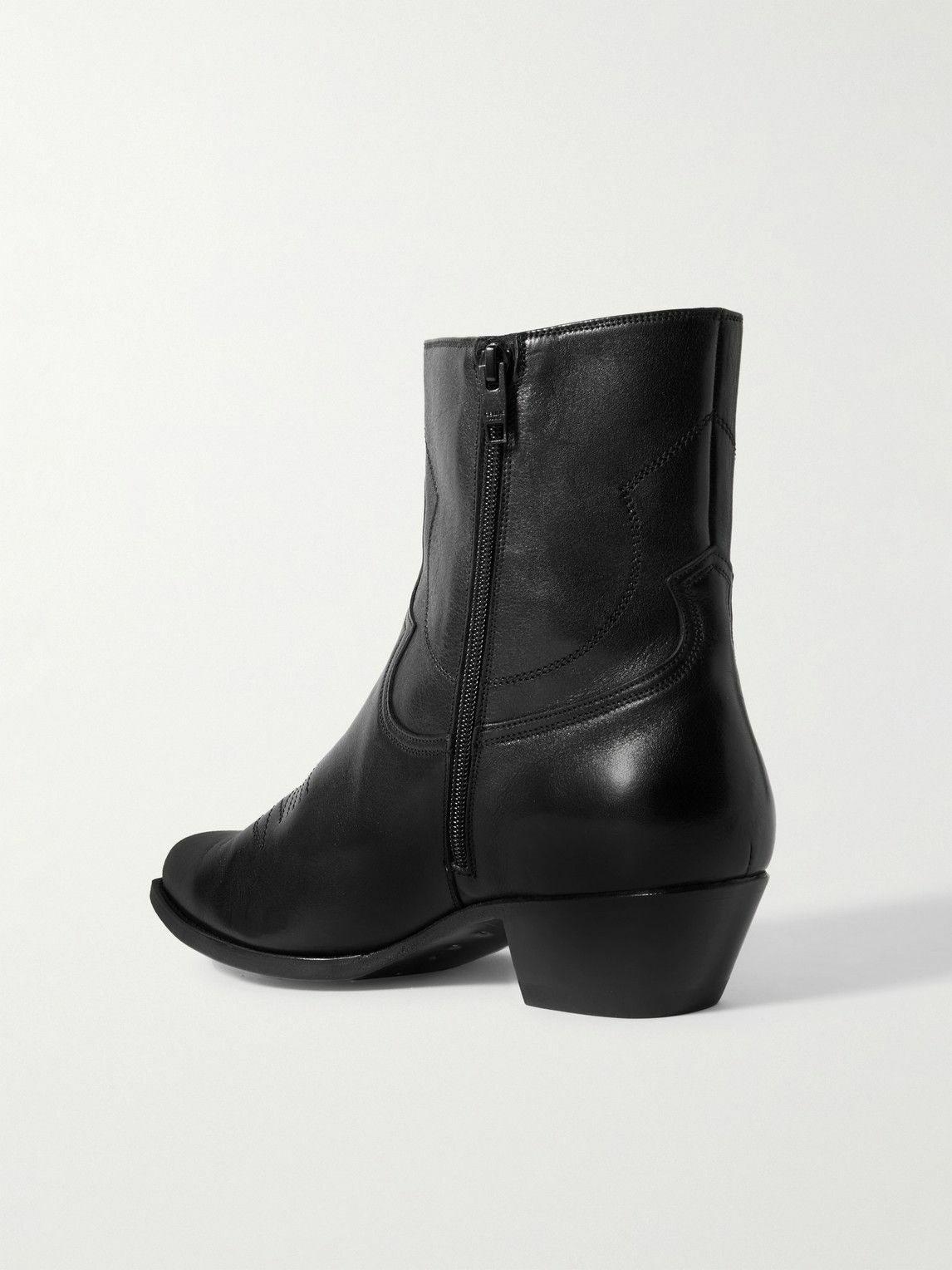 CELINE - Leather Chelsea Boots - Black