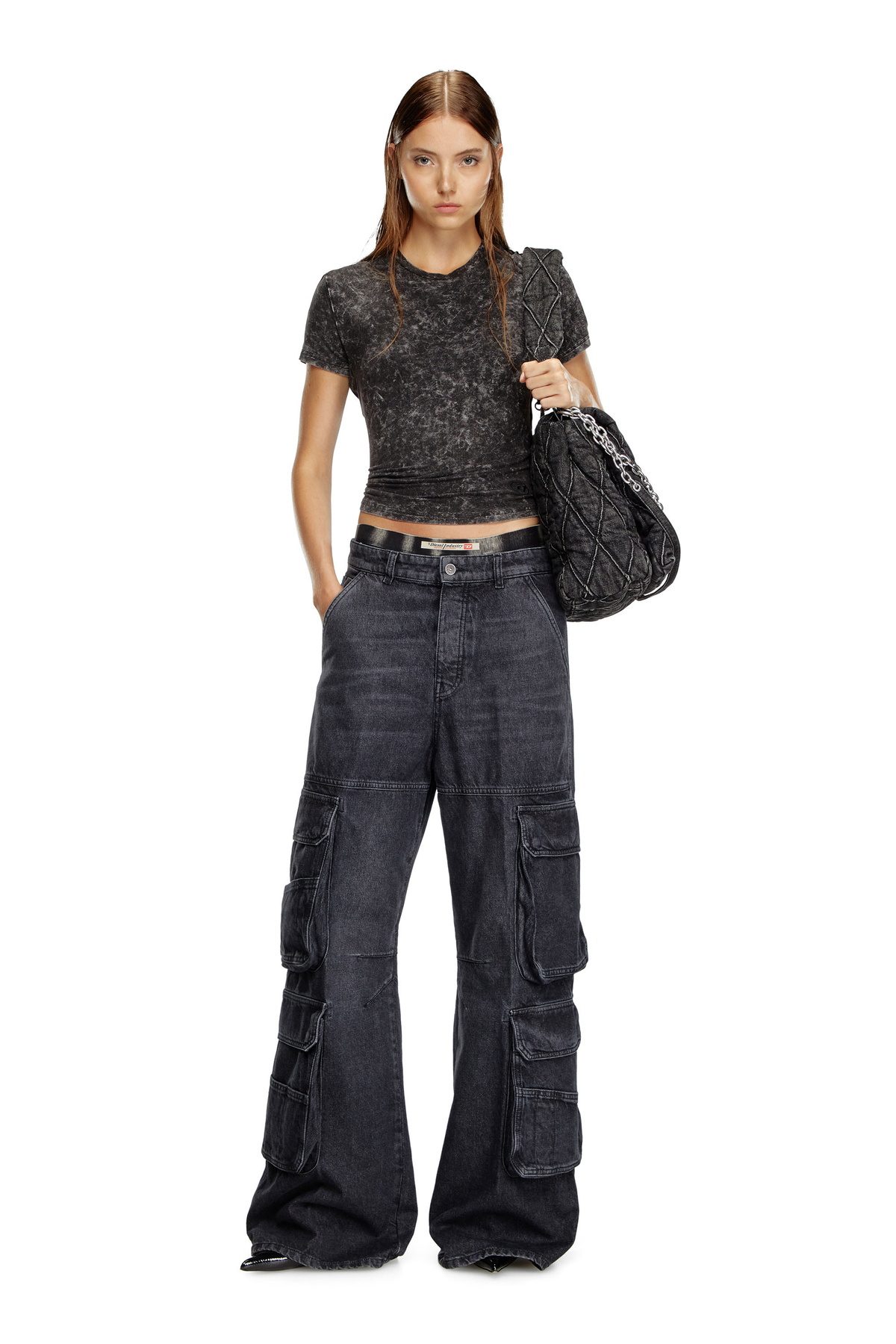 Diesel Relaxed Jeans - 1996 D-Sire - Jeans Womens in Black Diesel