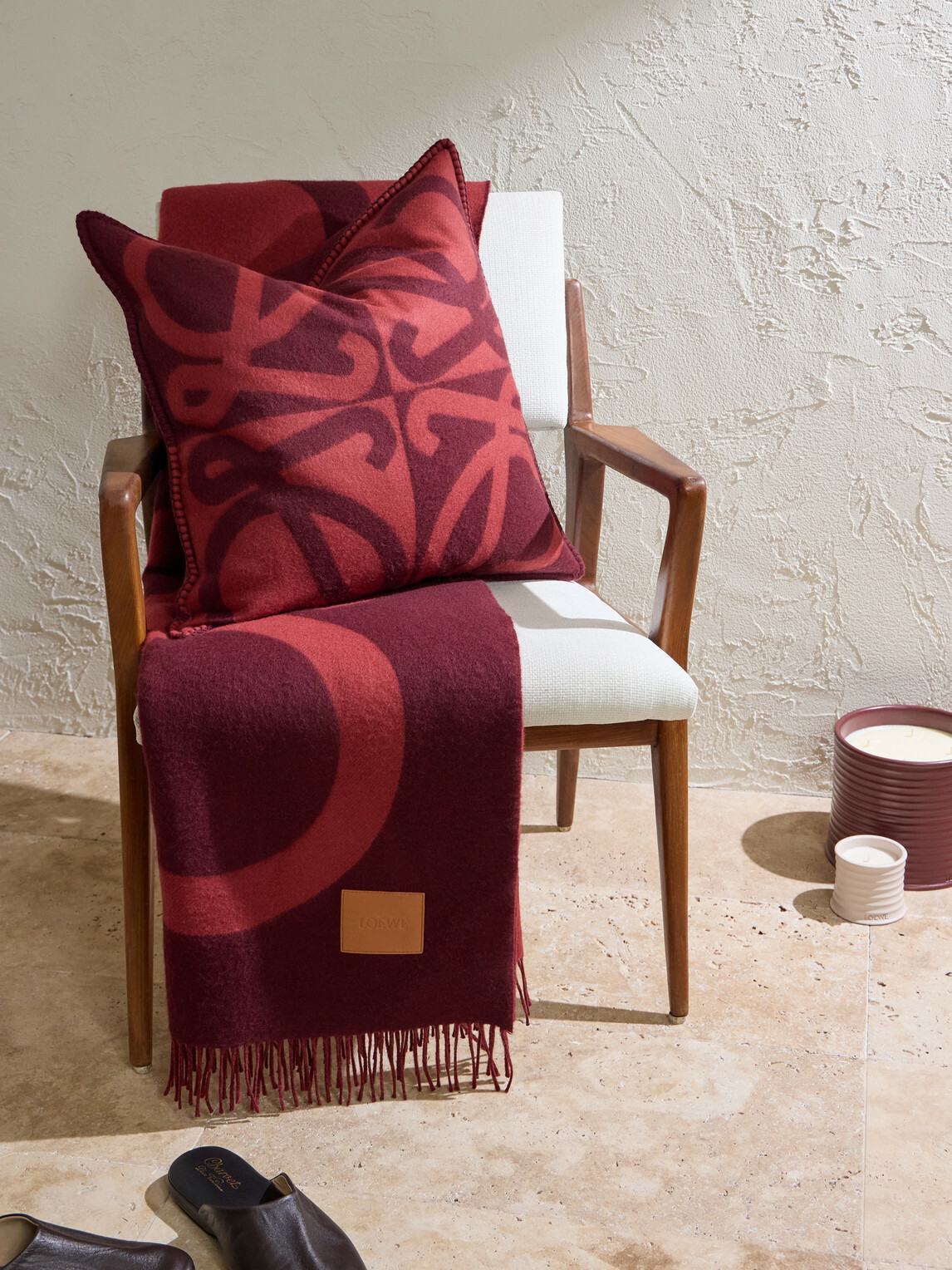 LOEWE - Anagram Wool and Cashmere-Blend Jacquard Cushion