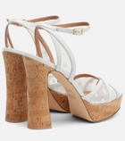 Malone Souliers Sylvie 125 leather-trimmed platform sandals
