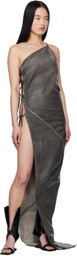 Rick Owens DRKSHDW Gray Overdyed Taco Maxi Dress